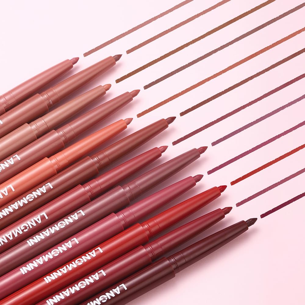12Pcs Matte Liquid Lipstick and Lip Liner Set, Lip Makeup Combo (Set A)