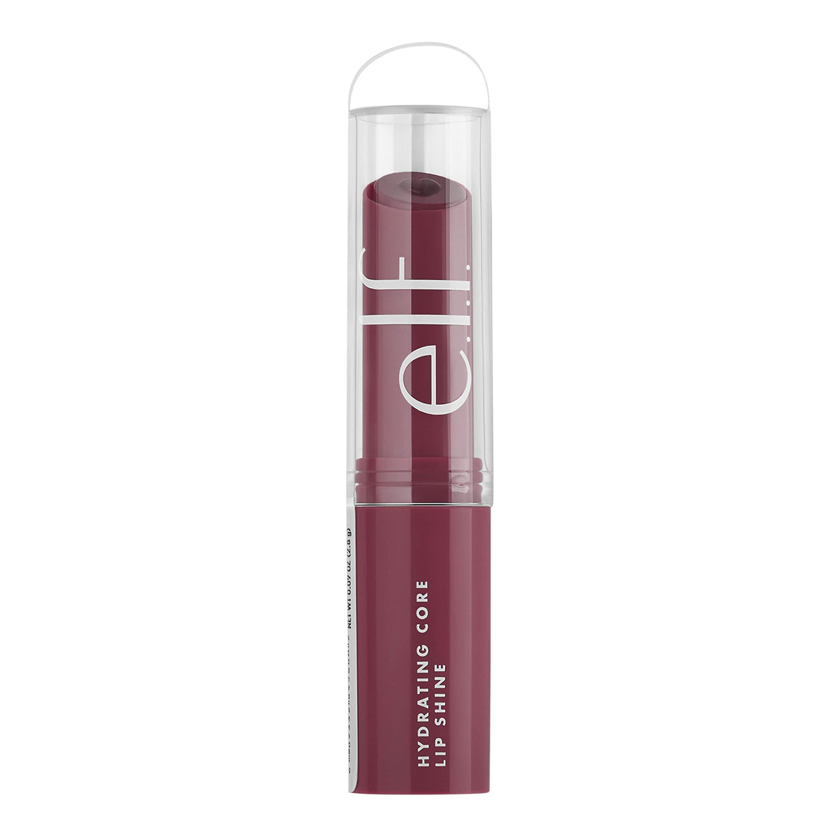 e.l.f. Hydrating Core Lip Shine with Shea Butter & Vitamin E, Tinted Lip Balm for A Smooth, Glossy Finish & Long-Lasting Moisture, Happy Dusty Rose