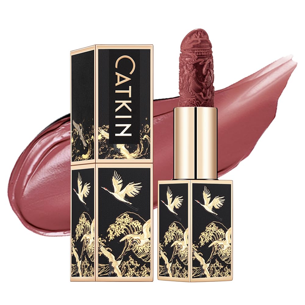 Catkin Semi-Matte Lipstick Hydrating High Impact Color Infused with Vitamin E and Avocado Oil Smooth Soft Texture Long Lasting Matte Finish 129