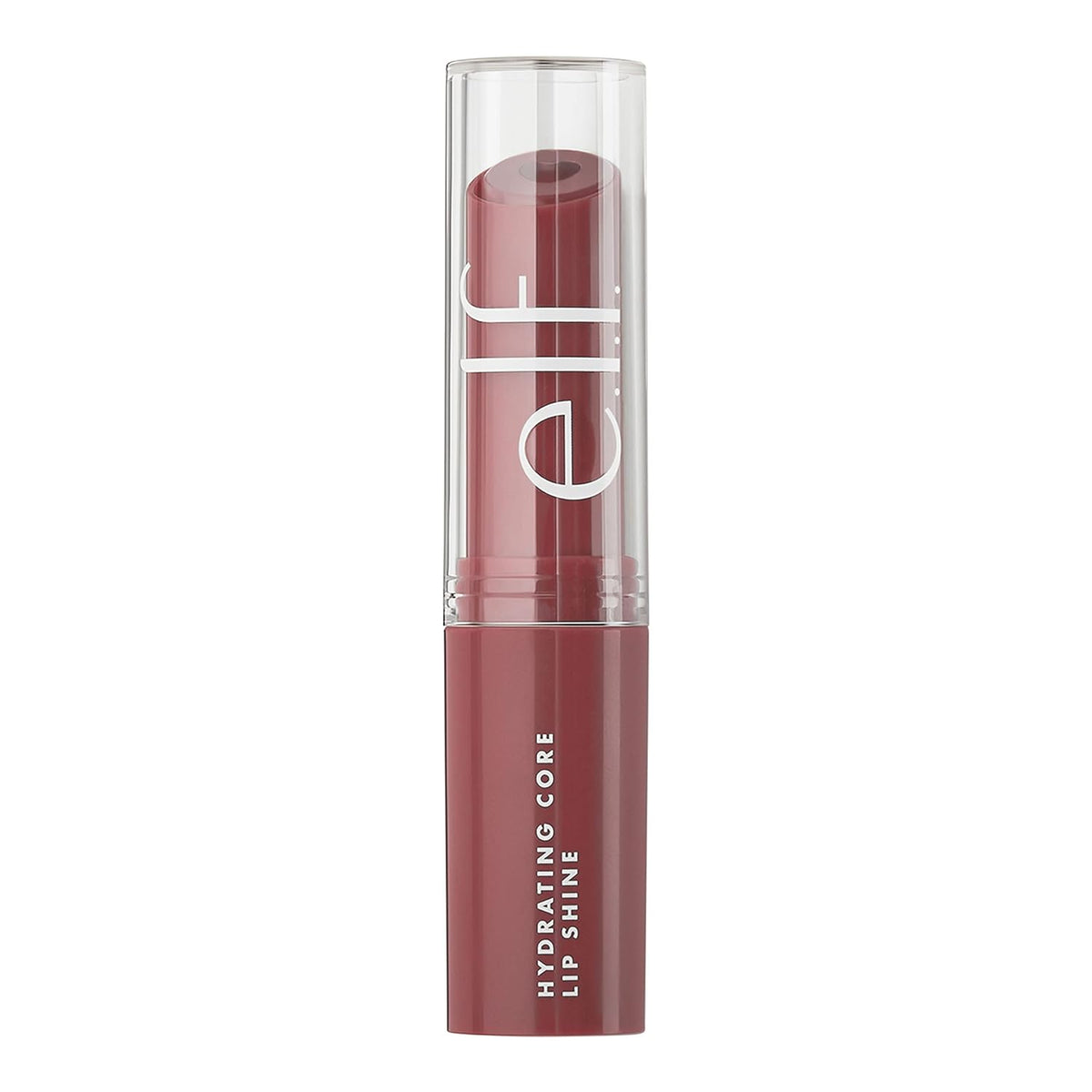 e.l.f. Hydrating Core Lip Shine with Shea Butter & Vitamin E, Tinted Lip Balm for A Smooth, Glossy Finish & Long-Lasting Moisture, Happy Dusty Rose