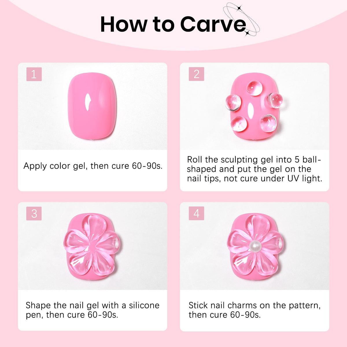 3D Gel for Nail Art, Clear 3d Sculpting Gel for Nail Art