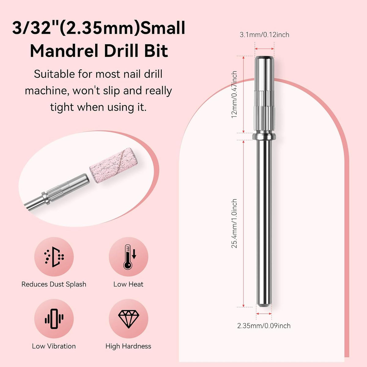 Makartt Nail Drill Sanding Bands - 100Pcs 80/120/180/240 4 Color Grit File