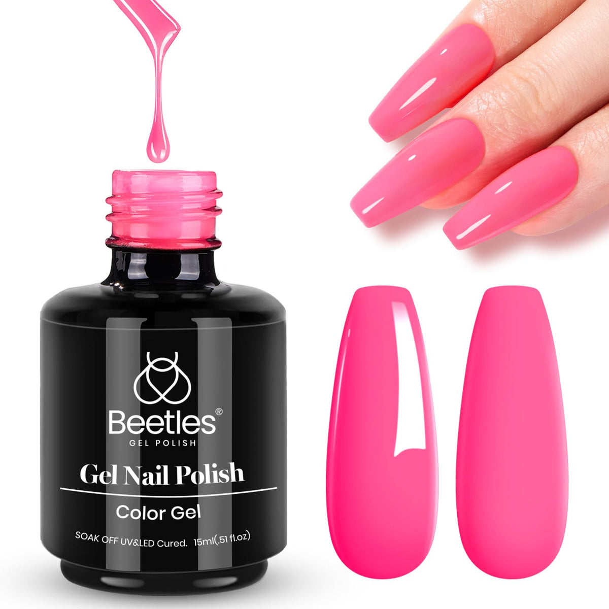 Beetles White Gel Nail Polish, 1pc 15ml White Gel Polish