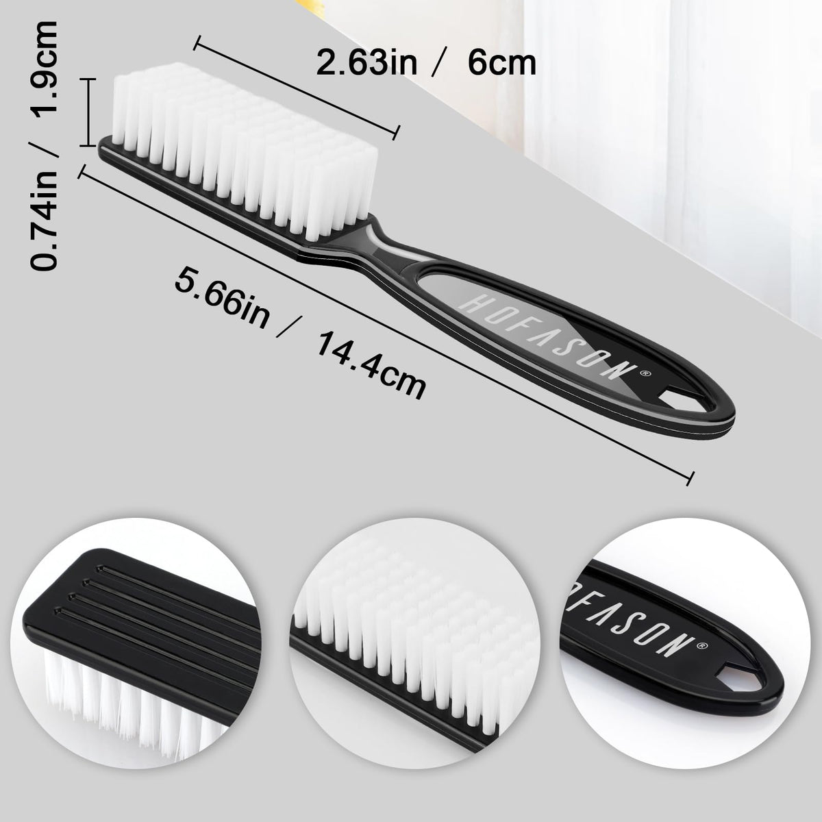 HOFASON 6 Pack Nail Brush for Cleaning Fingernails, Nail Brush Handle Grip Brush for Nail and Toenail Foot, Nail Dust Brush Manicure Pedicure Tools Scrubbing Brush Women Men Home Salon (Macaron)