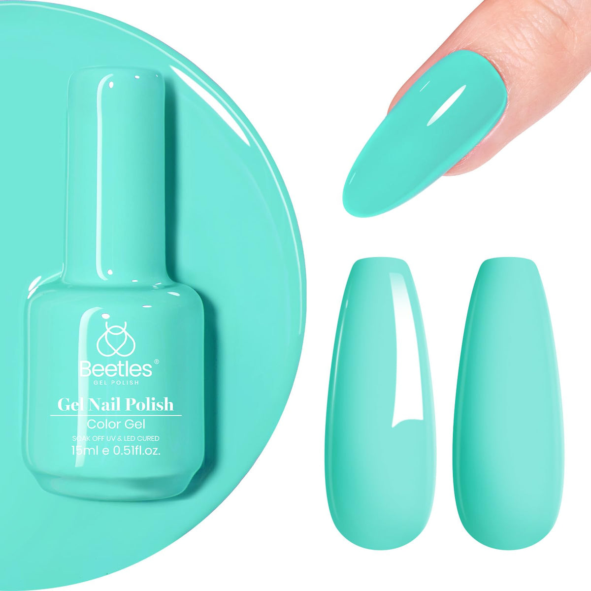 Beetles White Gel Nail Polish, 1pc 15ml White Gel Polish