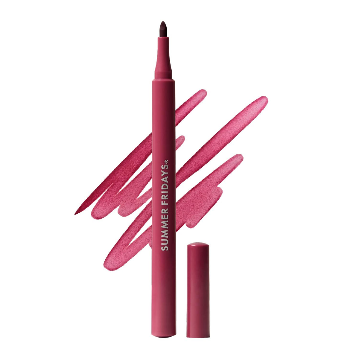 Summer Fridays Flushed Lip Stain Liner, 12hr Wear & Transfer-Proof, Rosette