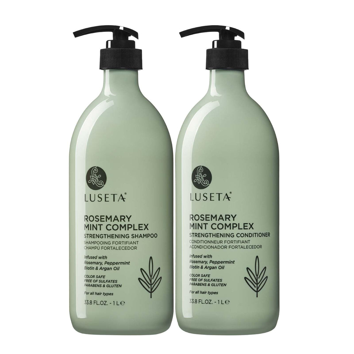 Luseta Rosemary Mint Shampoo and Conditioner Set for Hair Strengthening