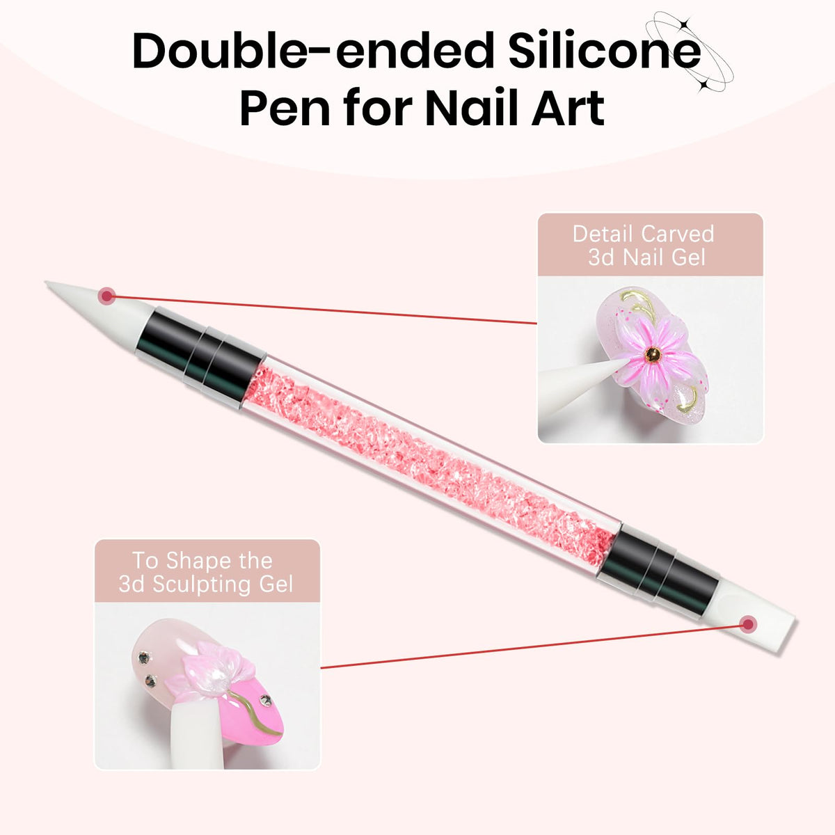 3D Gel for Nail Art, Clear 3d Sculpting Gel for Nail Art