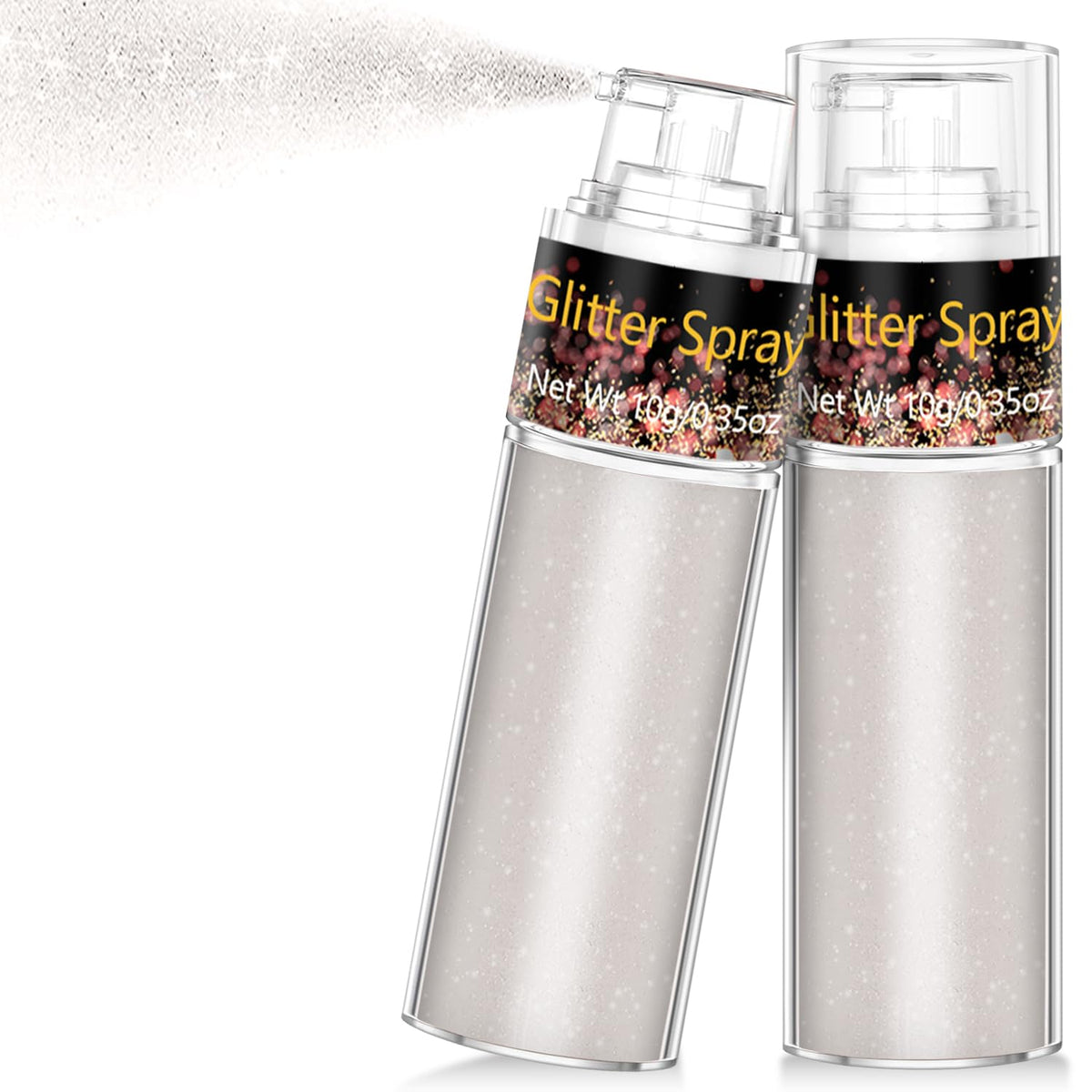 Scarman Hair and Body Glitter Spray, 1PC Glint-Rainbow Hairspray Powder