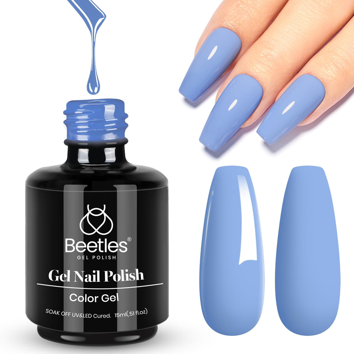 Beetles White Gel Nail Polish, 1pc 15ml White Gel Polish