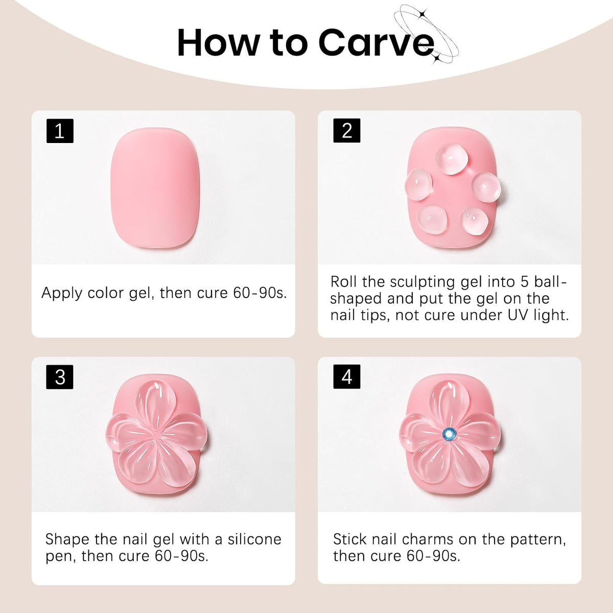 3D Gel for Nail Art, Clear 3d Sculpting Gel for Nail Art