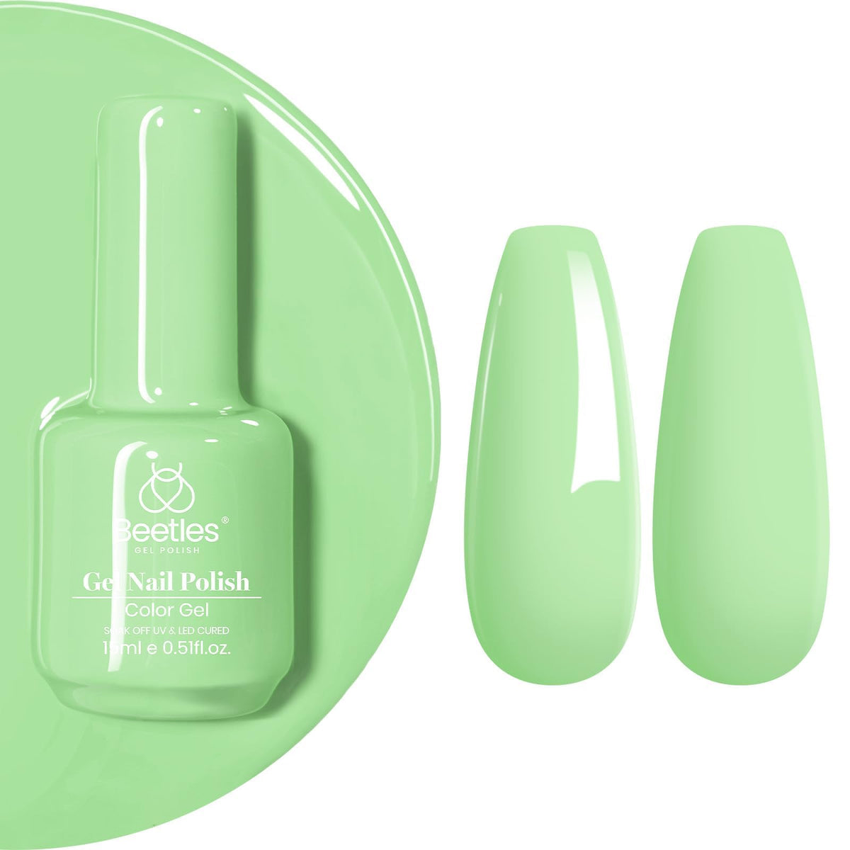 Beetles White Gel Nail Polish, 1pc 15ml White Gel Polish