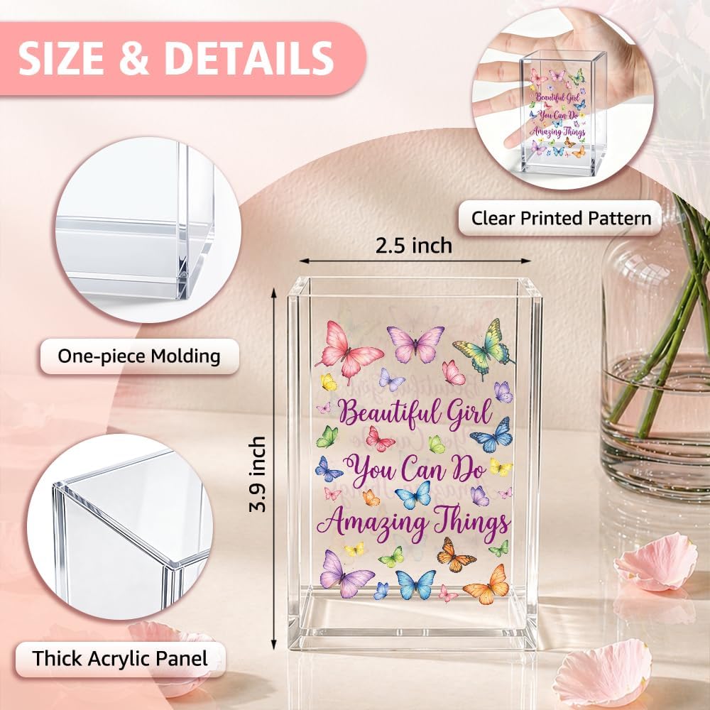 Beautiful Girl You Can Acrylic Pencil Holder Cup Gifts for Daughter
