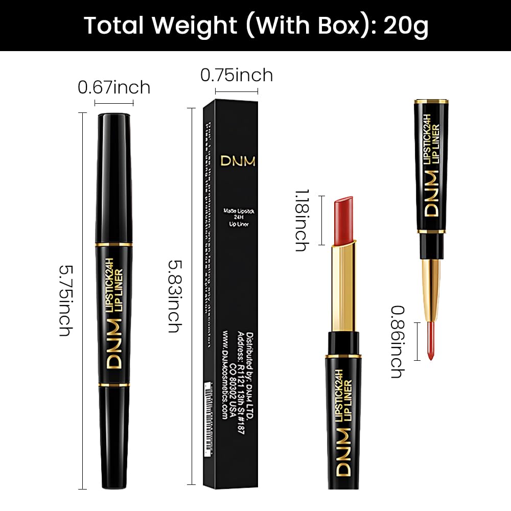 evpct 3Pcs Chestnut Nude Brown Matte Lip Liner and Lipstick Combo Set Kit for Women Antique Rose Magic Lipstick 24 Hours Original Lip Liner Makeup Stain Long Lasting Waterproof Smudge Proof labial