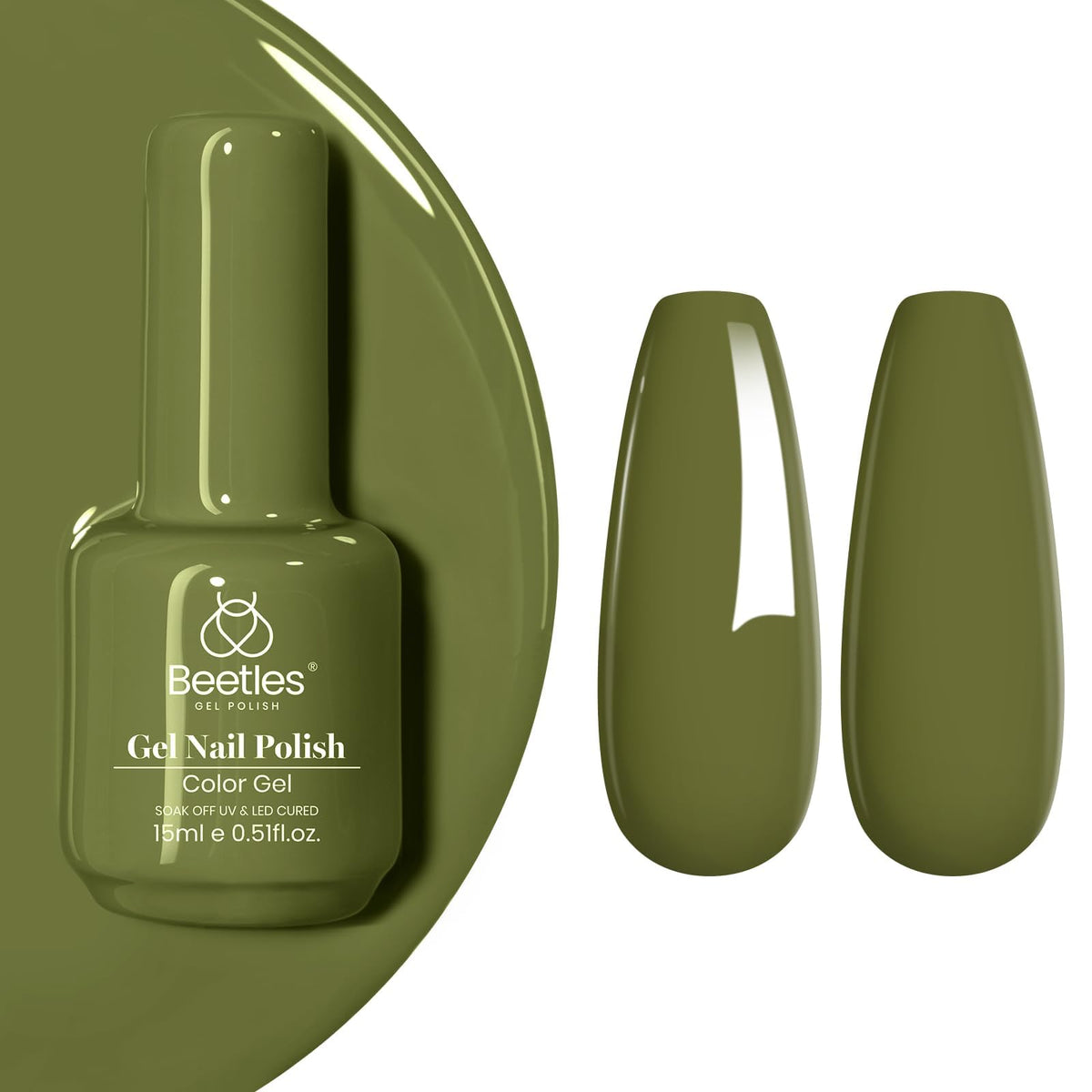 Beetles White Gel Nail Polish, 1pc 15ml White Gel Polish