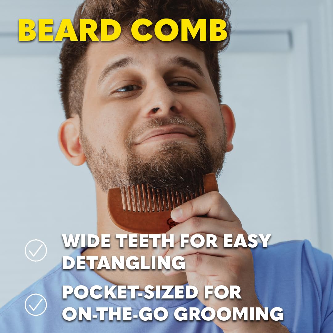 The Beard Club Premium Beard Kit for Men - Grooming & Care Kit - Cedar & Sandalwood Oil, Sandalwood Balm, Shampoo, Brush, Comb, Trimming Scissors, Straight Edge Razor - Gift Set