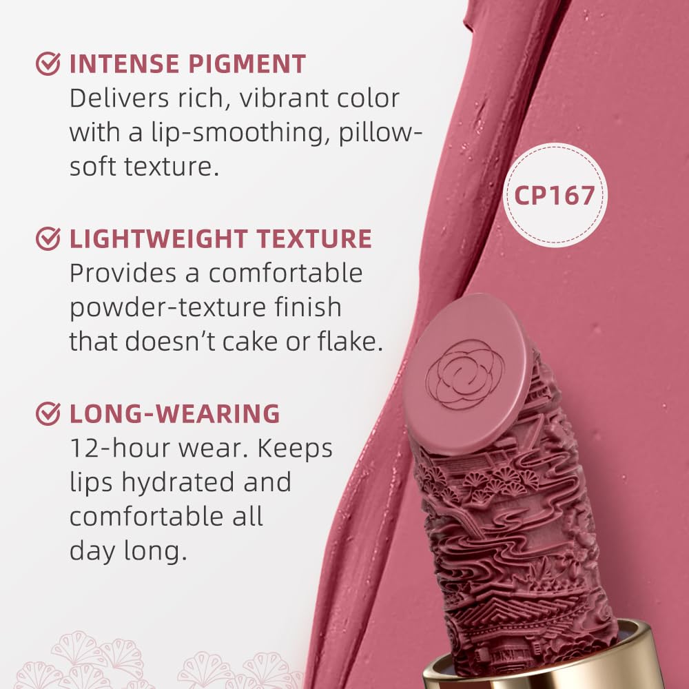 Catkin Semi-Matte Lipstick Hydrating High Impact Color Infused with Vitamin E and Avocado Oil Smooth Soft Texture Long Lasting Matte Finish 129