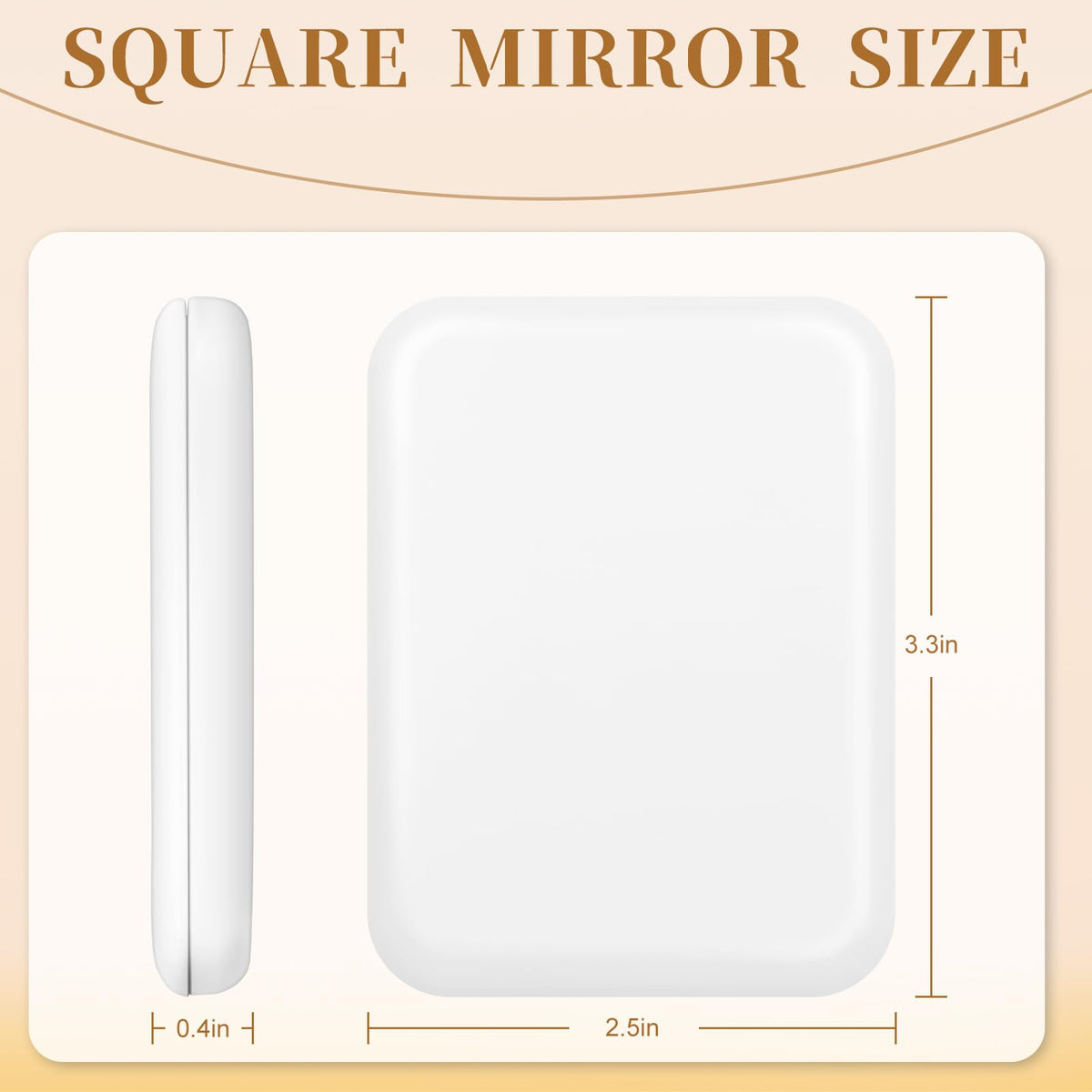 Compact Mirror with Light, 1X/3X Magnification LED Pocket Mirror for Women