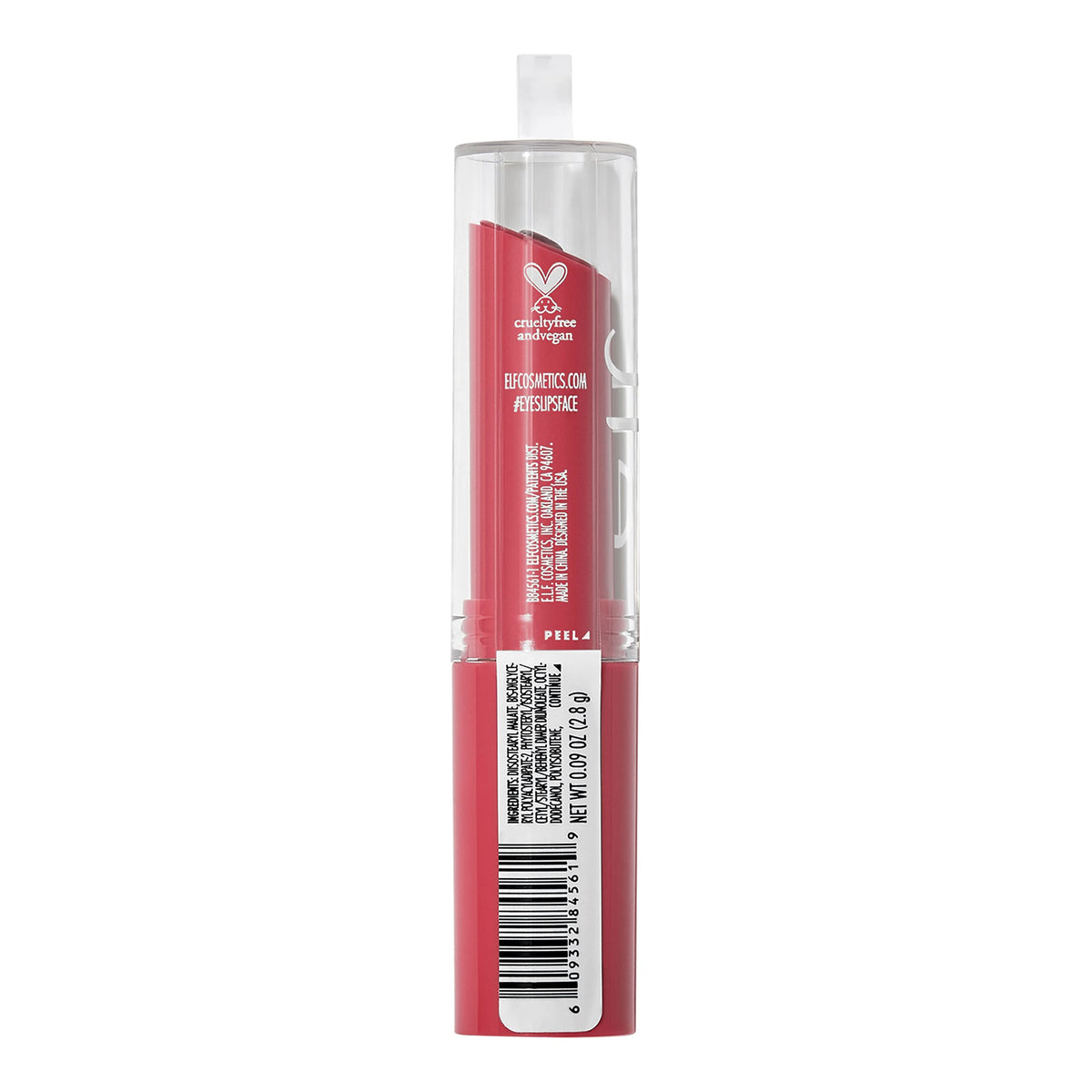 e.l.f. Hydrating Core Lip Shine with Shea Butter & Vitamin E, Tinted Lip Balm for A Smooth, Glossy Finish & Long-Lasting Moisture, Happy Dusty Rose