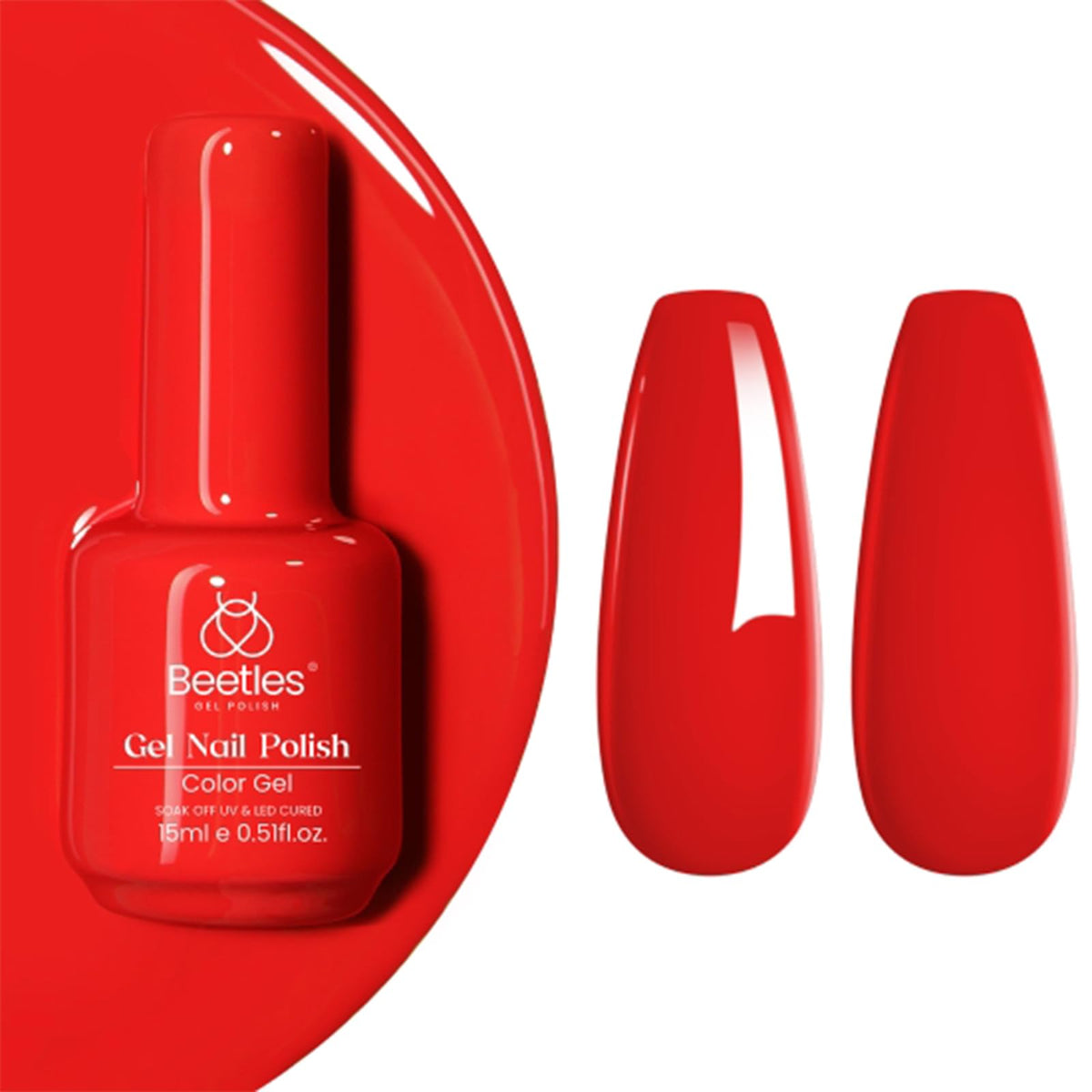 Beetles White Gel Nail Polish, 1pc 15ml White Gel Polish
