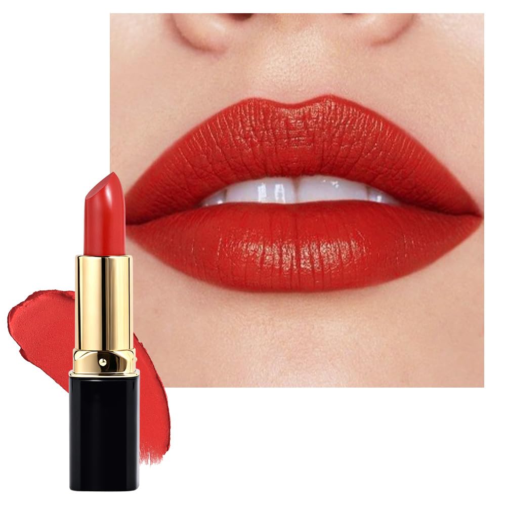 evpct Rich Rose Velvet Matte Lipstick Long Lasting Waterproof for Women