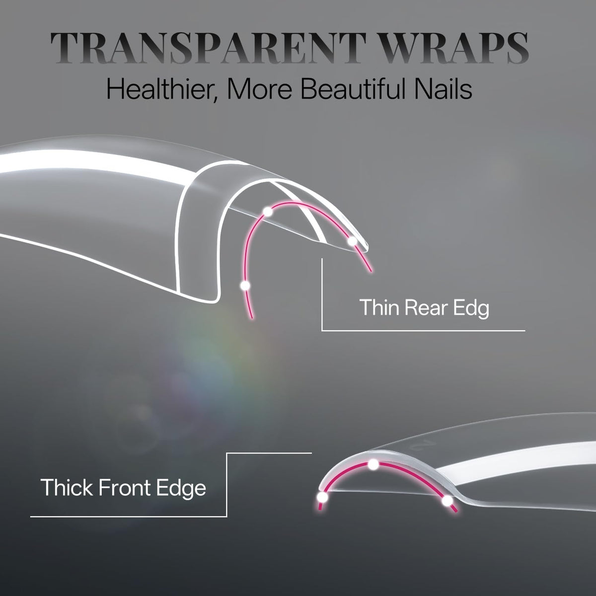 krofaue Extra Long Stiletto Nail Tips - False Clear Nais
