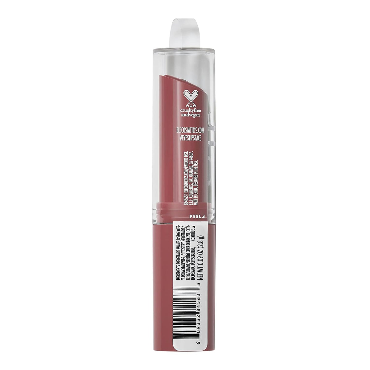 e.l.f. Hydrating Core Lip Shine with Shea Butter & Vitamin E, Tinted Lip Balm for A Smooth, Glossy Finish & Long-Lasting Moisture, Happy Dusty Rose