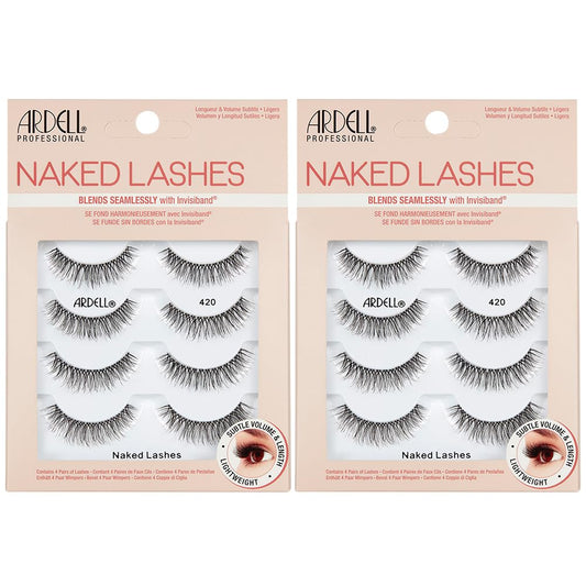 Ardell Naked Lashes 421 Subtle Volume Natural Look False Eyelashes, 4 Pairs
