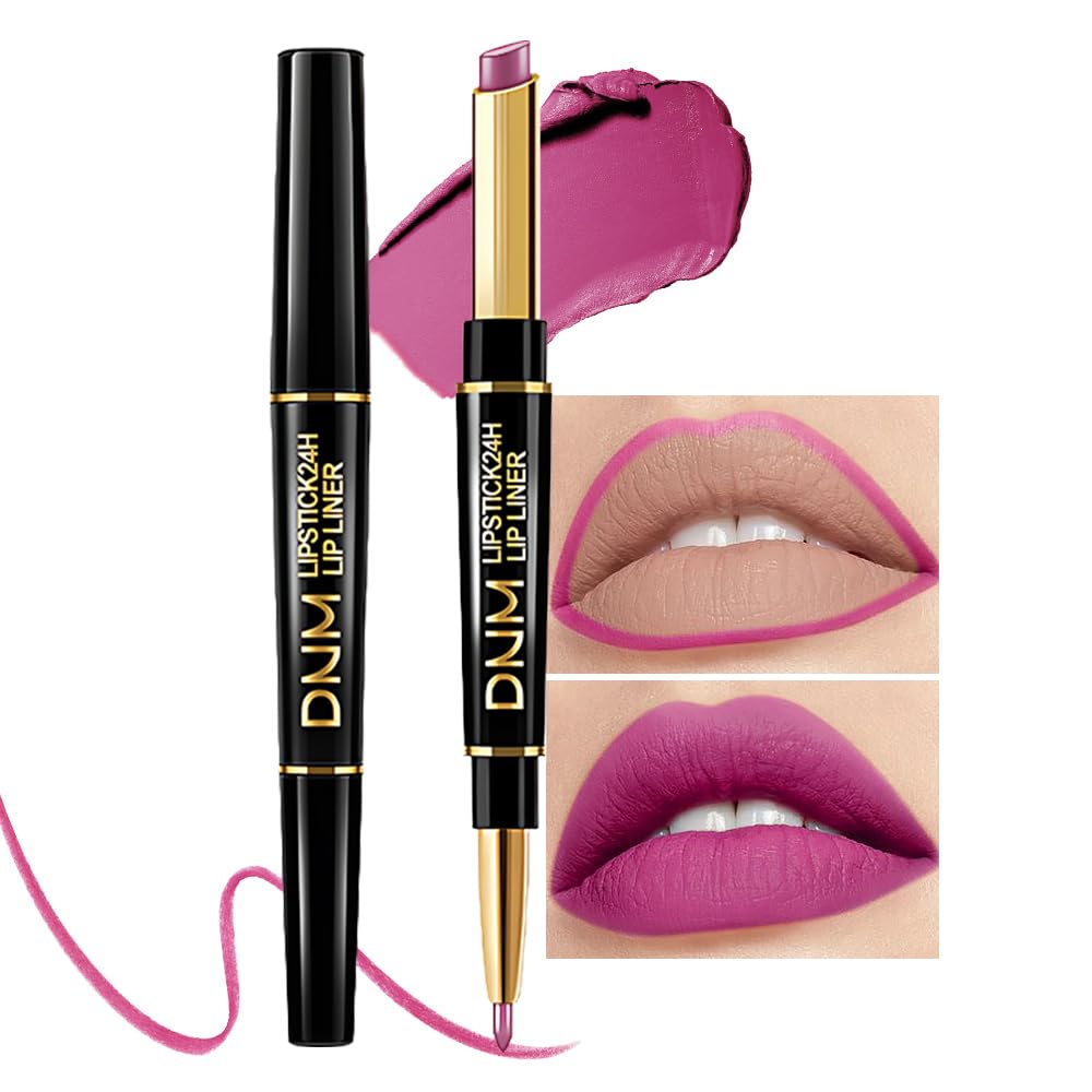 evpct 3Pcs Chestnut Nude Brown Matte Lip Liner and Lipstick Combo Set Kit for Women Antique Rose Magic Lipstick 24 Hours Original Lip Liner Makeup Stain Long Lasting Waterproof Smudge Proof labial