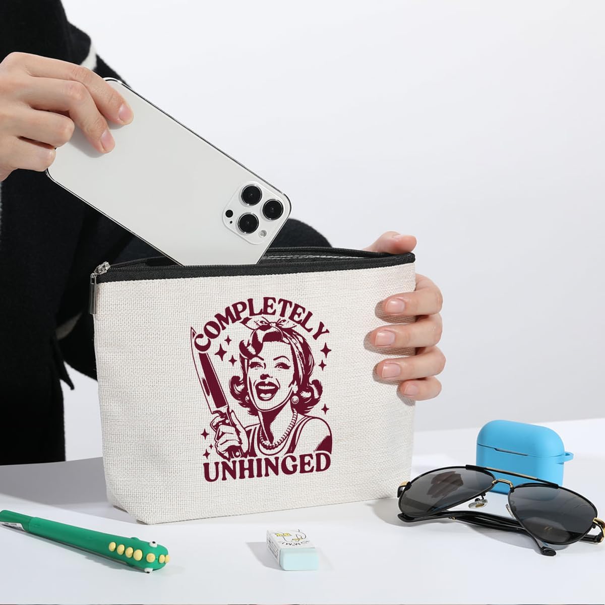 Funny Housewife Makeup Bag Gag Sarcastic Gifts Cosmetic Bags for Women