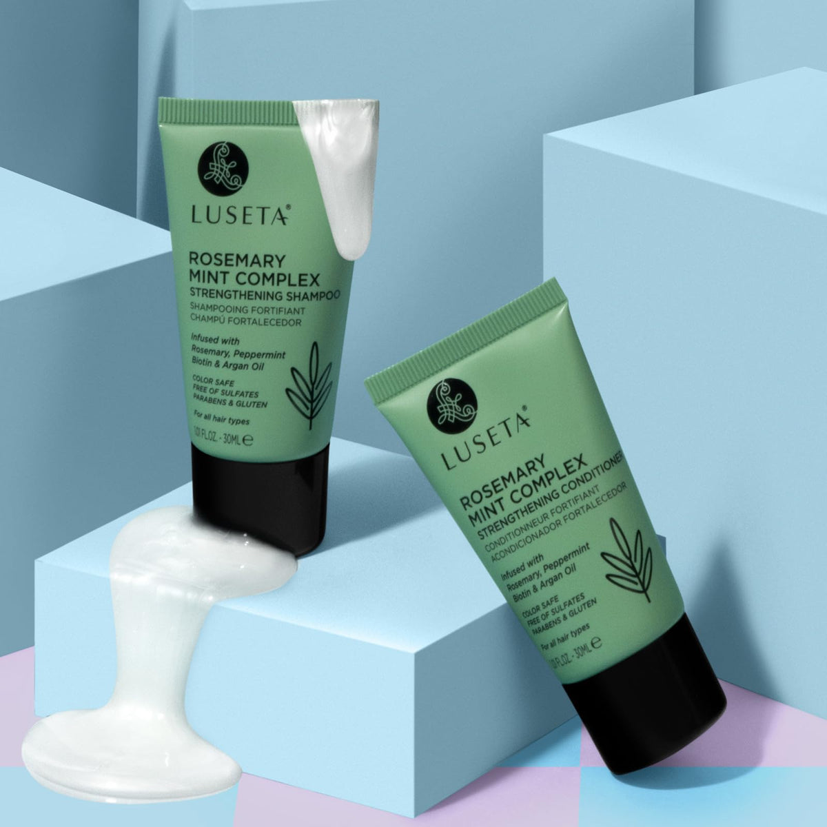 Luseta Rosemary Mint Shampoo and Conditioner Set for Hair Strengthening