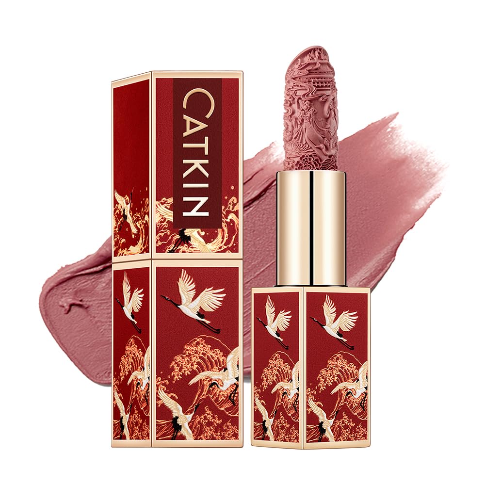 Catkin Semi-Matte Lipstick Hydrating High Impact Color Infused with Vitamin E and Avocado Oil Smooth Soft Texture Long Lasting Matte Finish 129