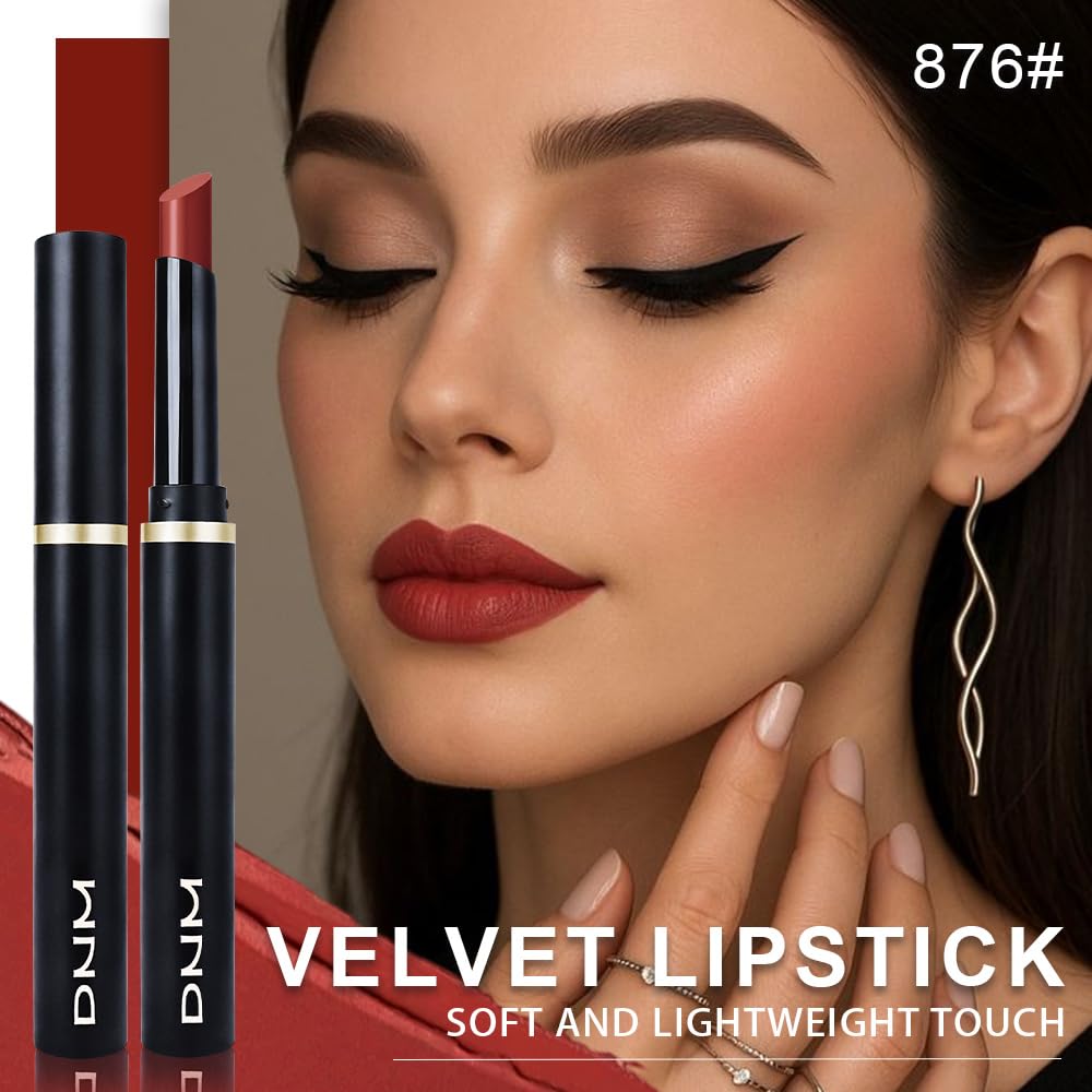 evpct Rich Rose Velvet Matte Lipstick Long Lasting Waterproof for Women