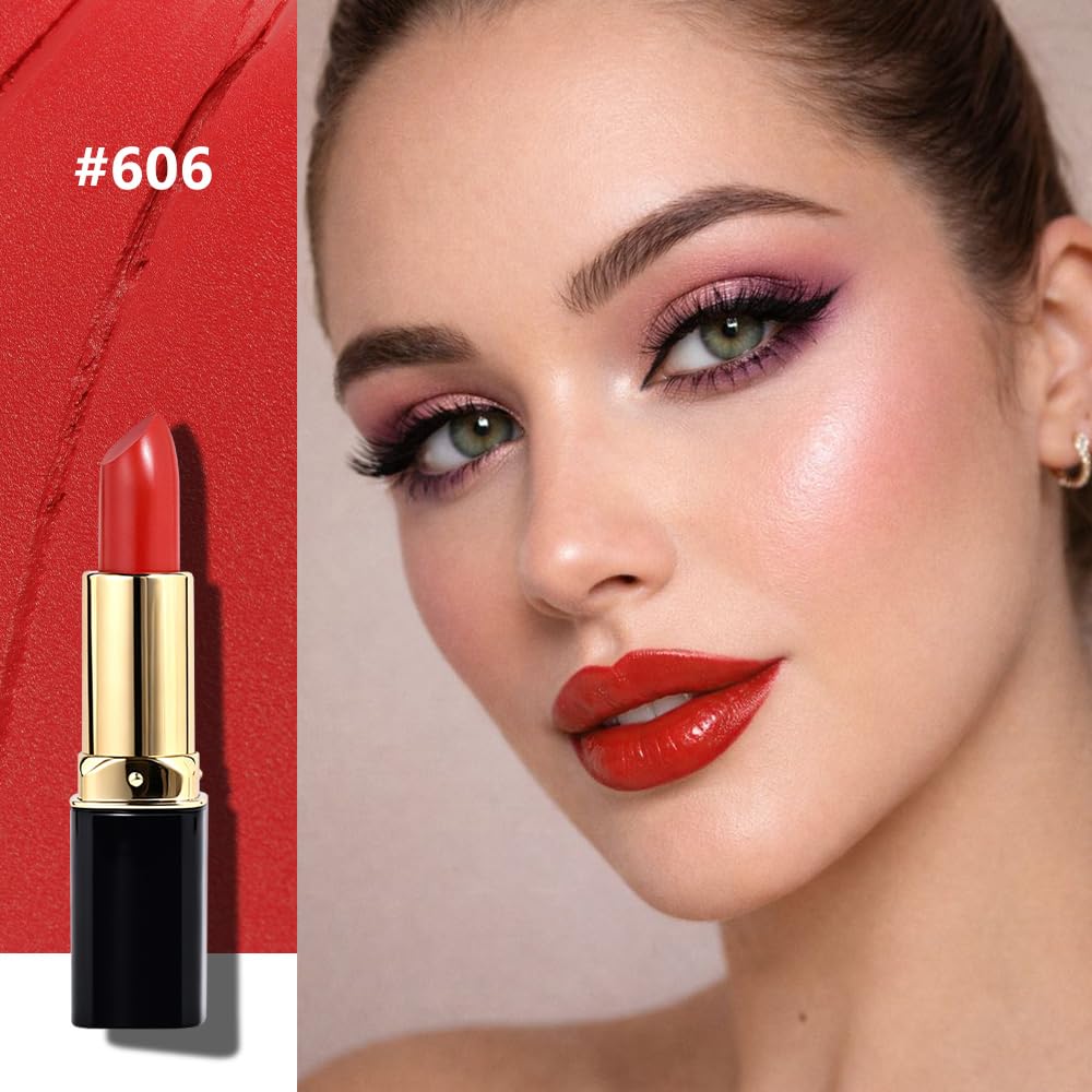 evpct Rich Rose Velvet Matte Lipstick Long Lasting Waterproof for Women