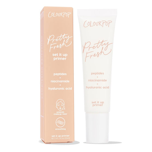 ColourPop Pretty Fresh Airbrush Makeup Primer - Hydrating, Gel-Cream Face Primer & Pore Minimizer with Peptides, Niacinamide & Hyaluronic Acid - Vegan & Cruelty-Free - Set It Up (1 Fl Oz)