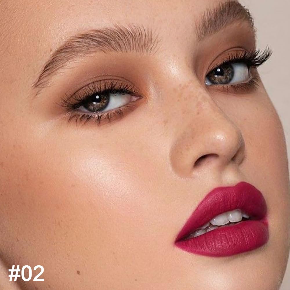 evpct 3Pcs Chestnut Nude Brown Matte Lip Liner and Lipstick Combo Set Kit for Women Antique Rose Magic Lipstick 24 Hours Original Lip Liner Makeup Stain Long Lasting Waterproof Smudge Proof labial
