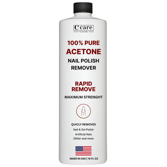 100% Pure Acetone Nail Polish Remover | Professional Quality | Easy To Use | Rapidly Removes Natural, Gel, Acrylic, shellac, and Glitter Nails | 8 Fl oz