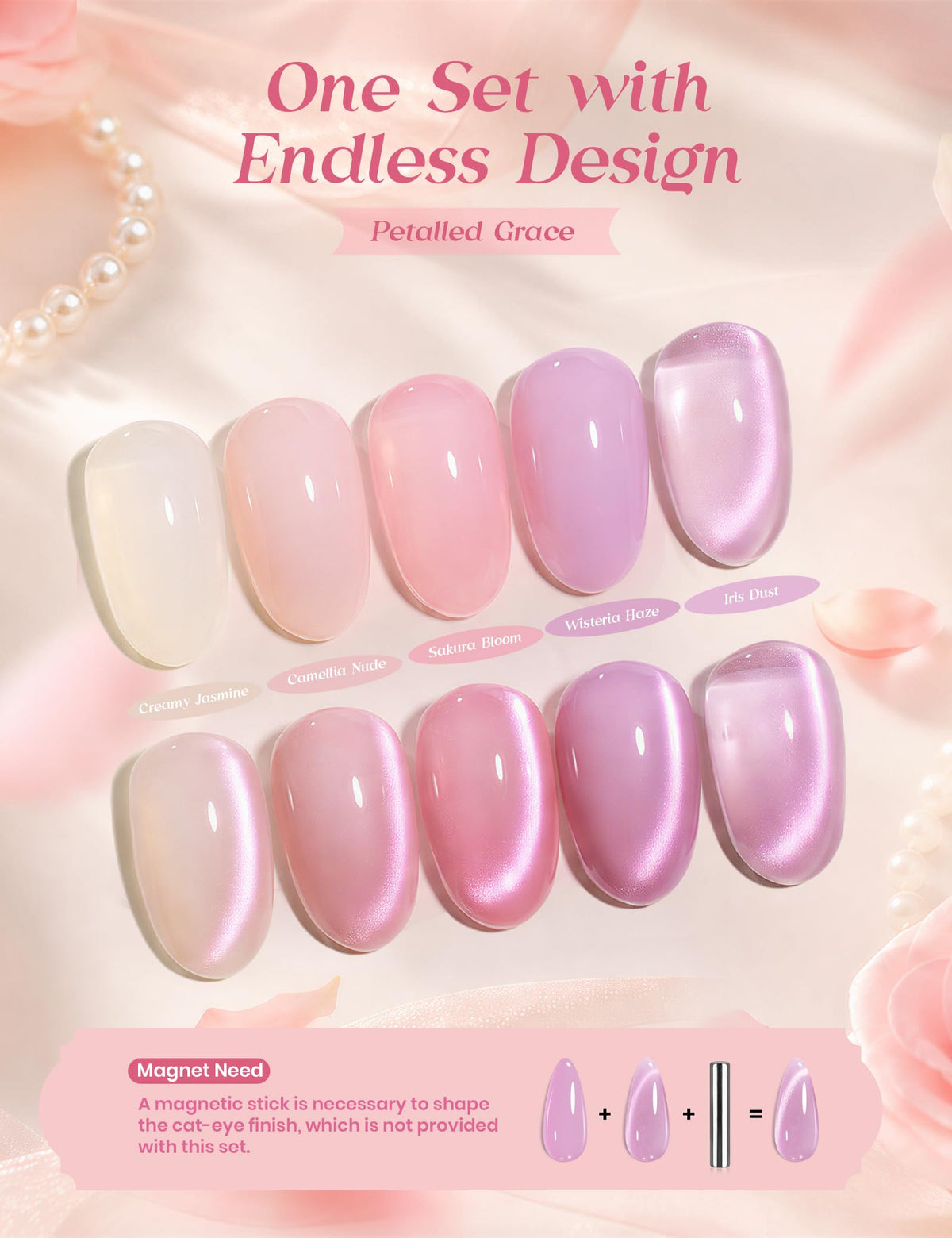 Beetles Fall Gel Polish Set, Fingertip Palette Collection, 32 Colors