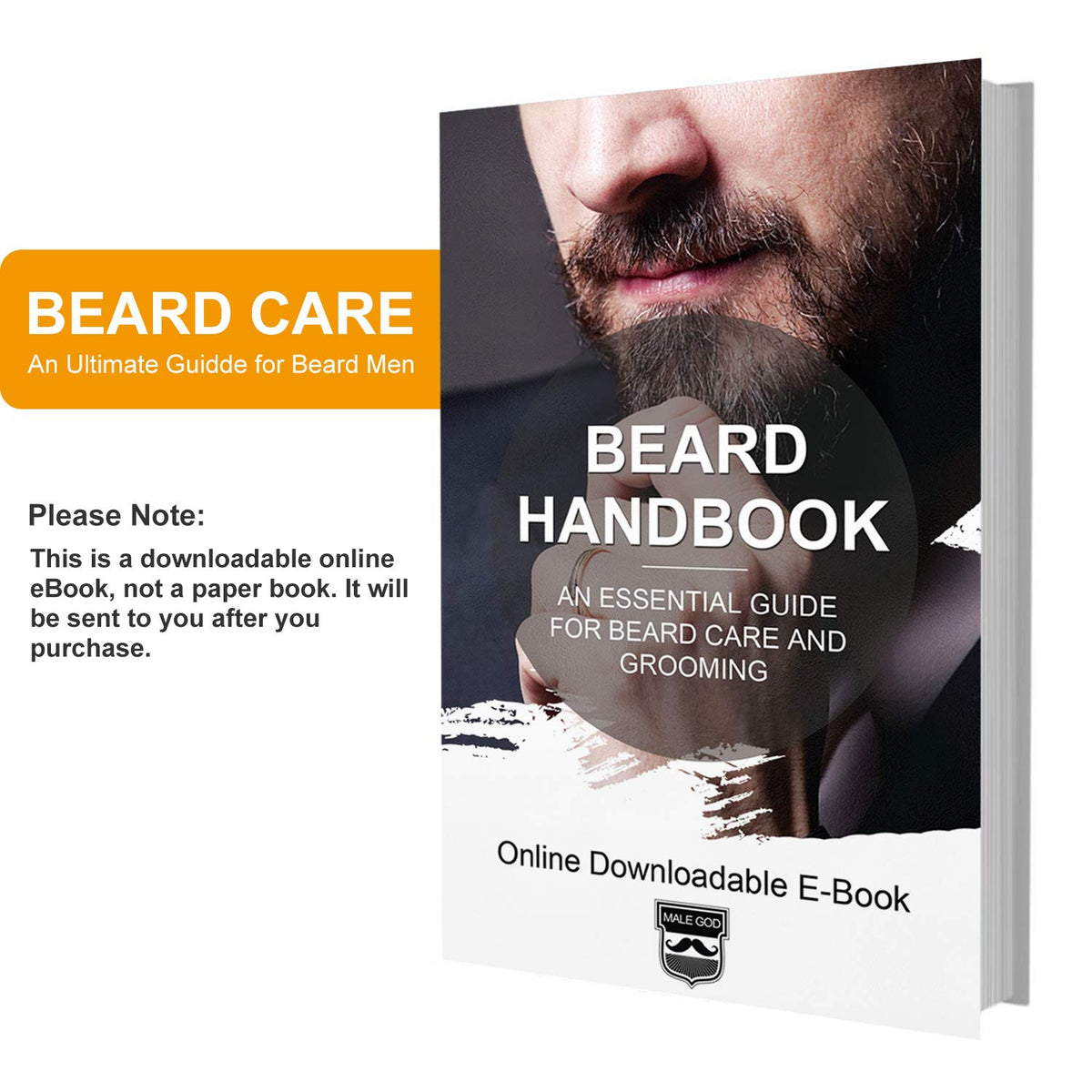 MALE GOD Beard Kit, Beard Growth Kit w/Natural Ingredients Beard Oil & Balm & Comb, Beard Growth Oil w/4X Thickening Biotin, Fathers Day | Chrismtas | Birthday Gifts for Men Him Husband Boyfriend Dad