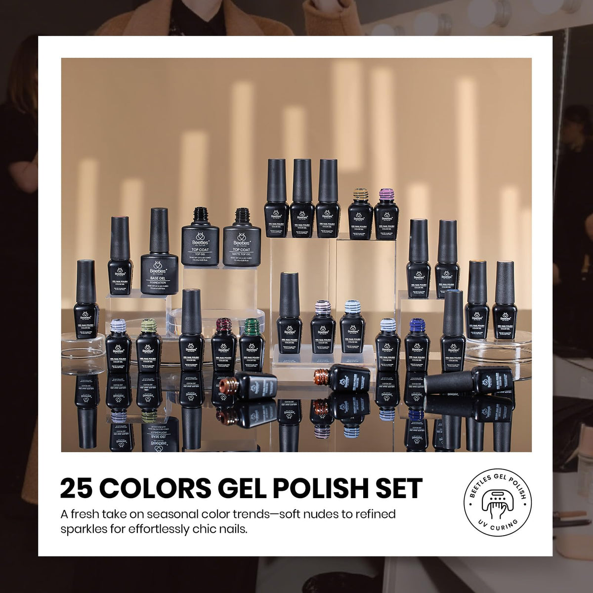 Beetles Cat Eye Gel Nail Polish Set, 36 Colors Magnetic Fall Gel Polish Kit