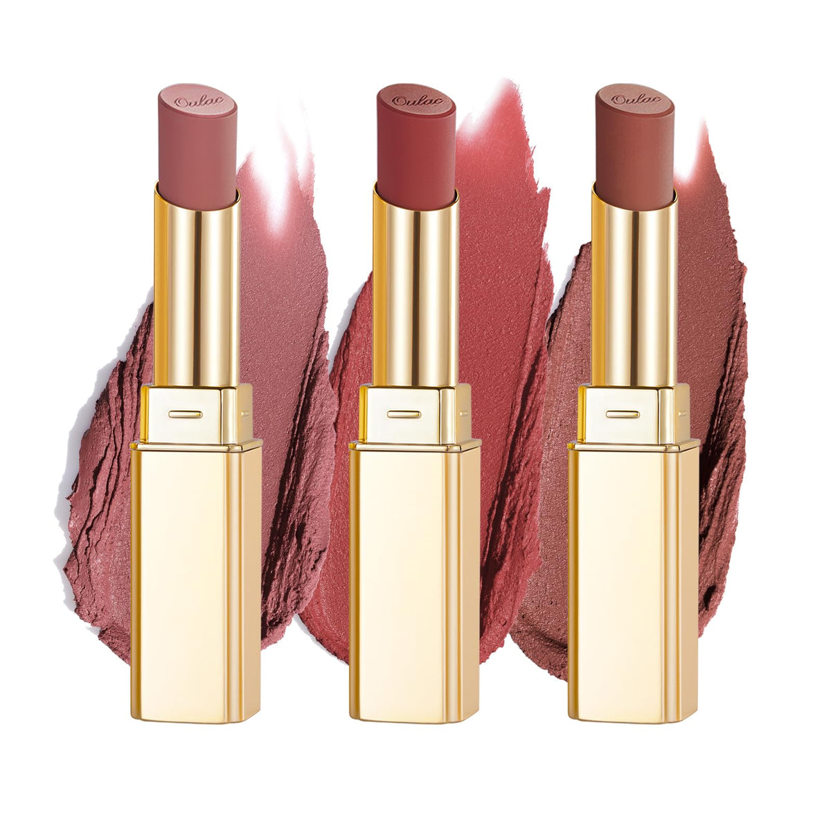Oulac Red Matte Lipsticks for Women, Silky Velvet Matte Lipstick, Terracotta High Impact Lip Color, Soft Smooth Texture, Not Dry Lightweight Formula Infused with Vitamin E, RM06