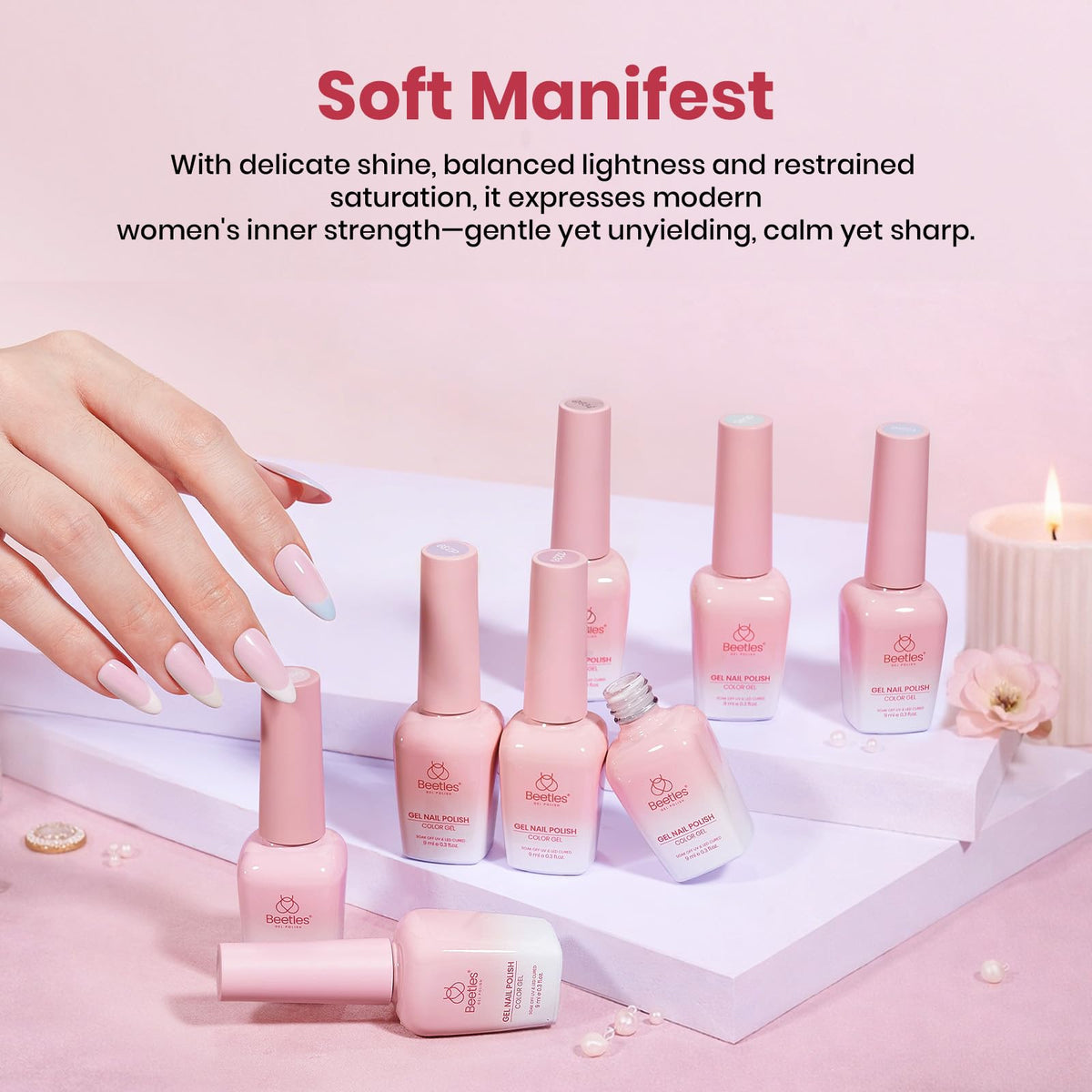 beetles Gel Polish Whispers of Love Jelly Gel Nail Polish Set, 6 Colors