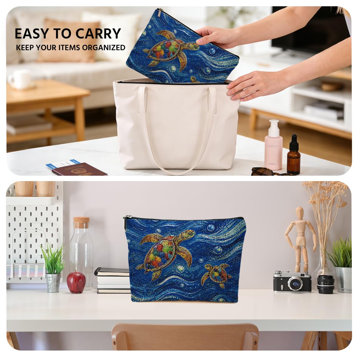 Funny Poisons Makeup Bag, Witchy Gifts Cosmetic Bag Travel Toiletry Bags