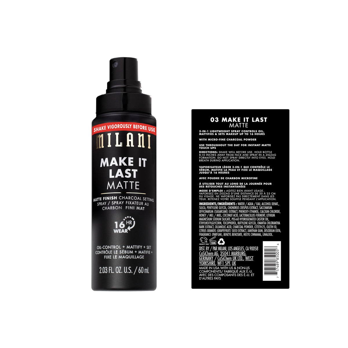 Milani Make It Last Microfine Mist Setting Spray for Makeup - 16 Hour Wear