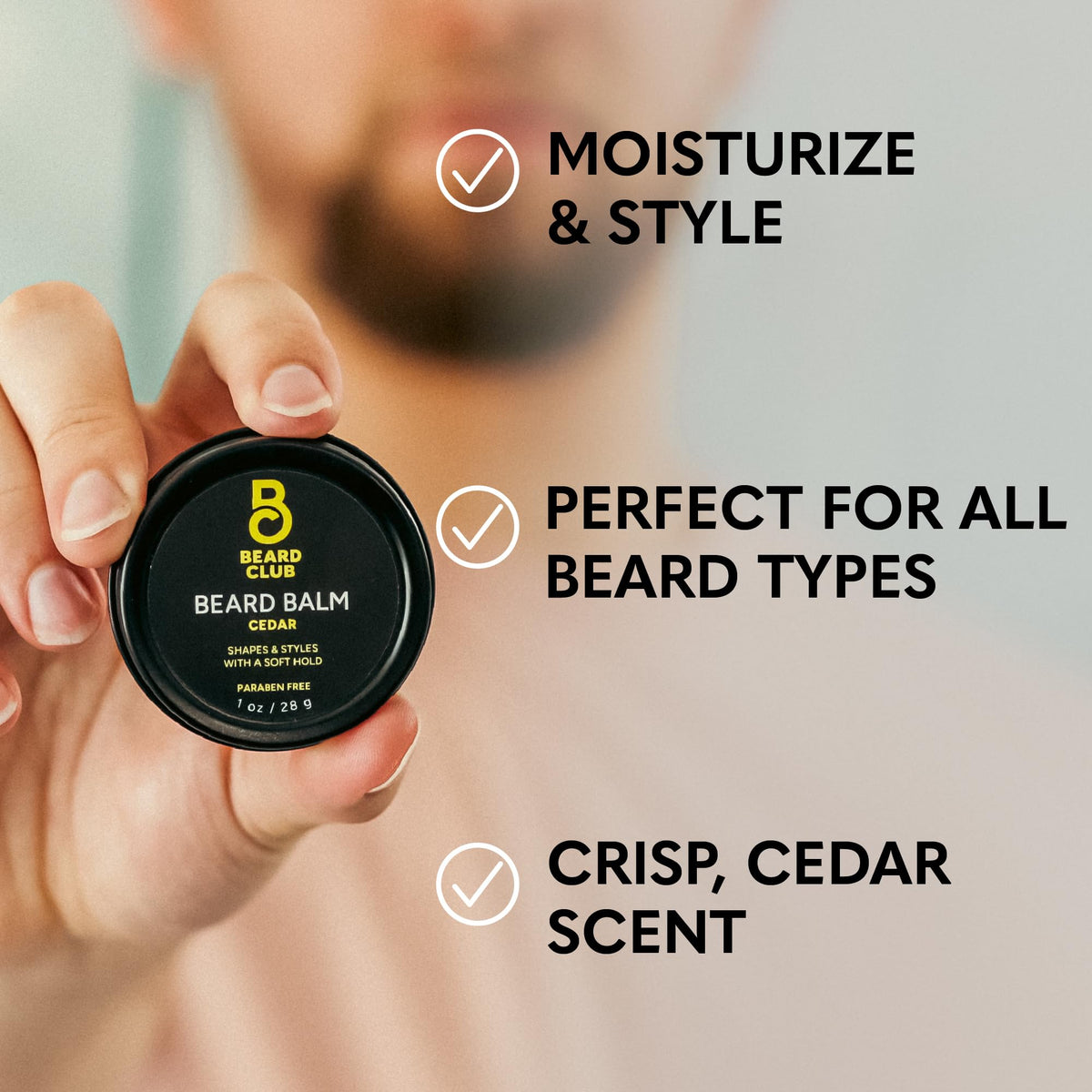 The Beard Club Premium Beard Kit for Men - Grooming & Care Kit - Cedar & Sandalwood Oil, Sandalwood Balm, Shampoo, Brush, Comb, Trimming Scissors, Straight Edge Razor - Gift Set