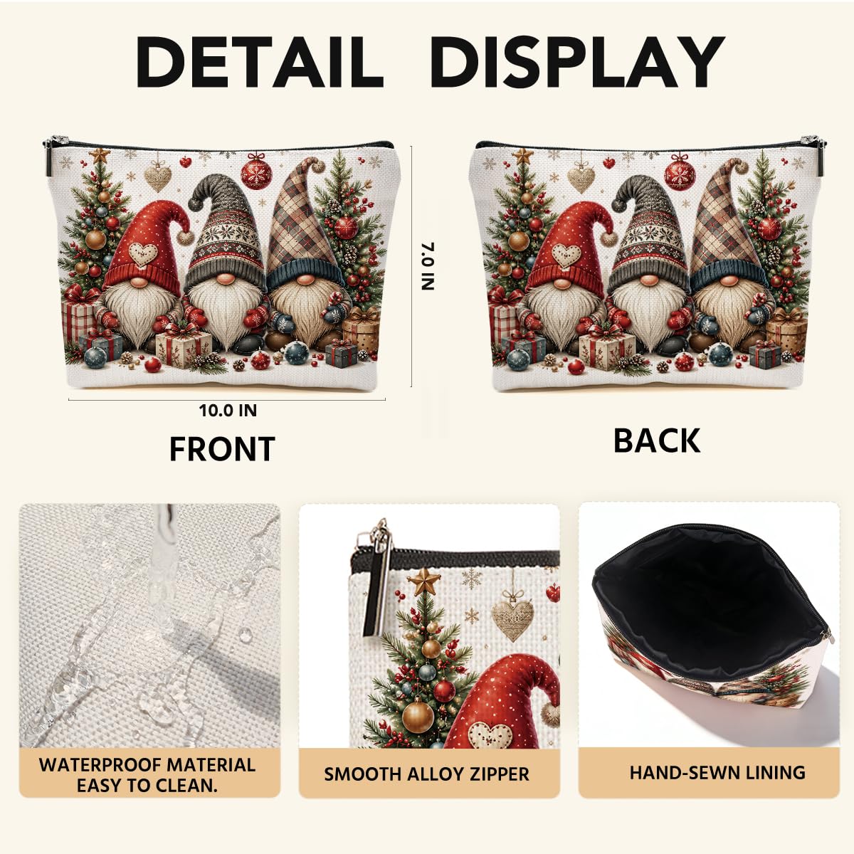 Funny Poisons Makeup Bag, Witchy Gifts Cosmetic Bag Travel Toiletry Bags
