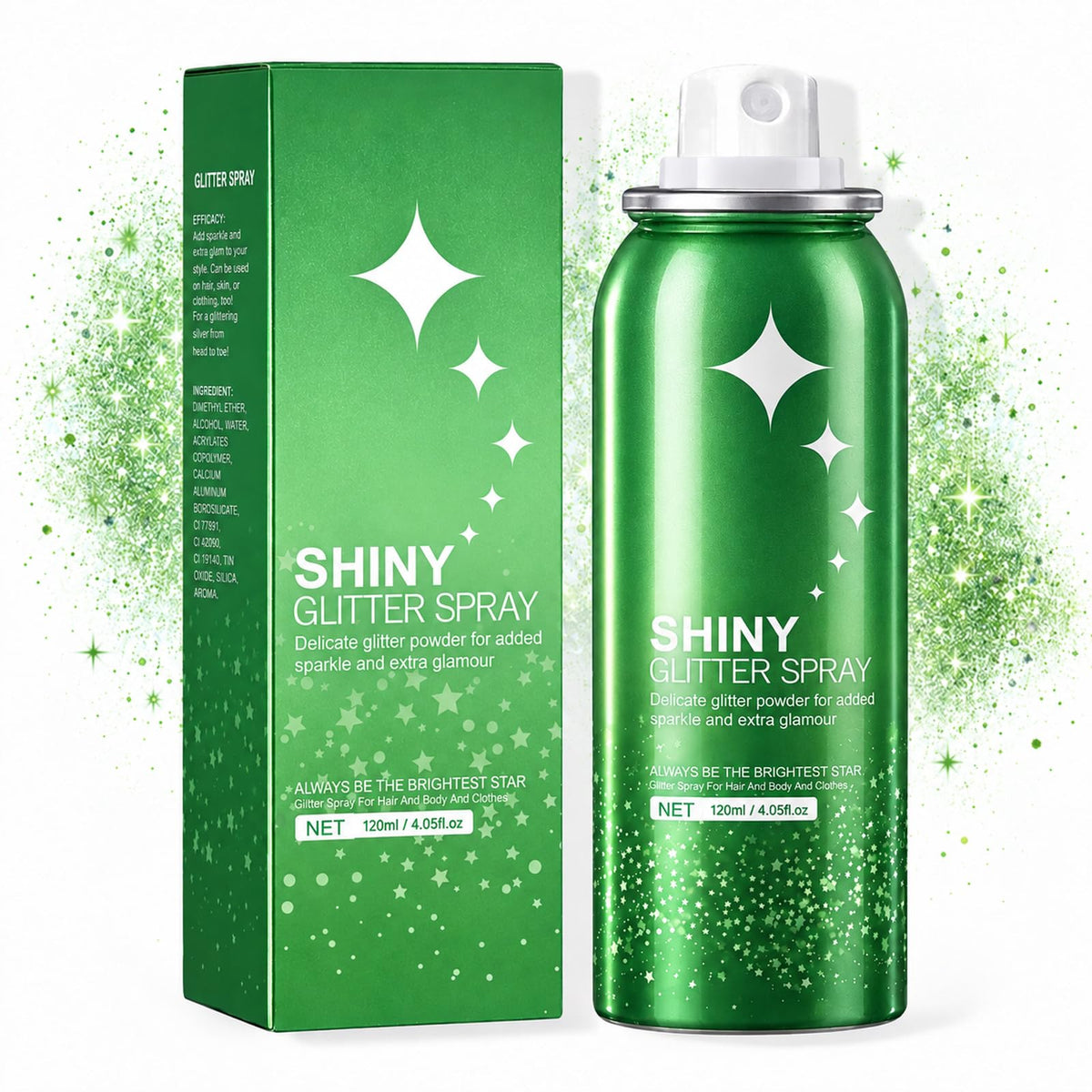 HANYWIL Body Glitter, Glitter Spray for Hair and Body, Spray, Hairspray Clothes, Long-Lasting Shimmer Suitable Stage, Festival Rave Makeup Prom 2.11 Fl Oz