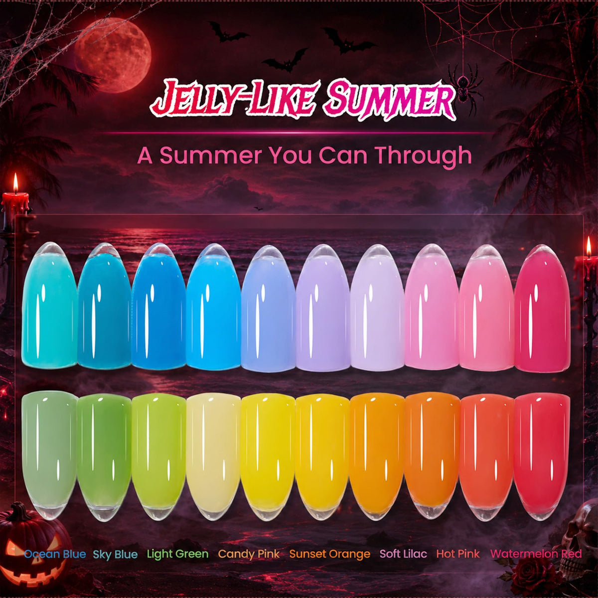 Beetles Cat Eye Gel Nail Polish Set, 36 Colors Magnetic Fall Gel Polish Kit