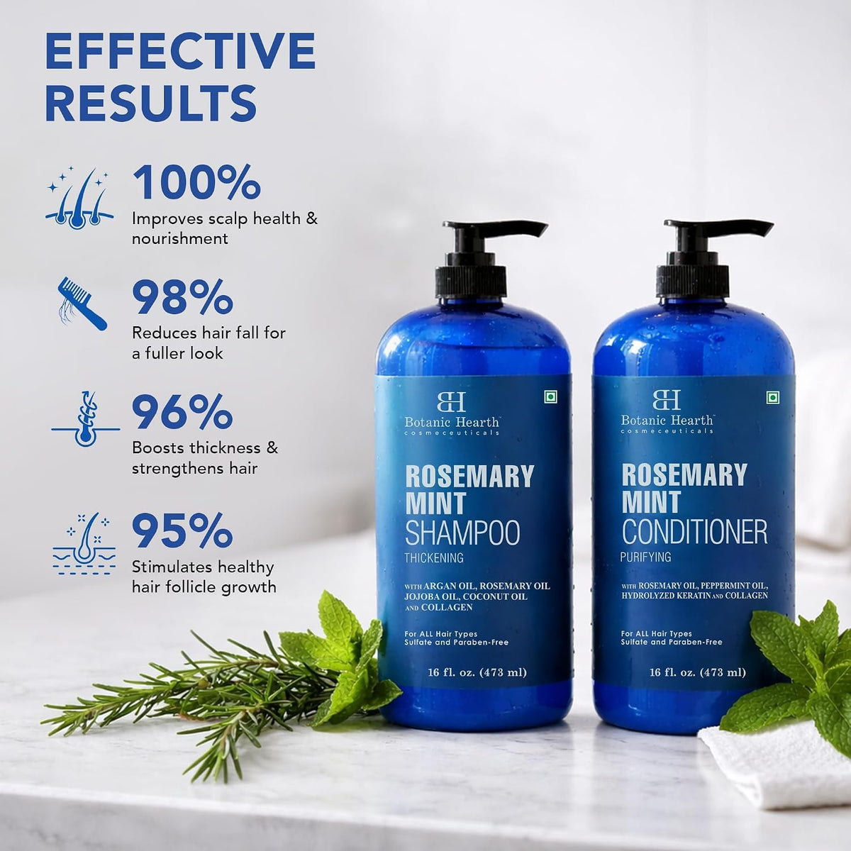 Botanic Hearth Tea Tree Shampoo And Conditioner Set - 16 Fl oz Each