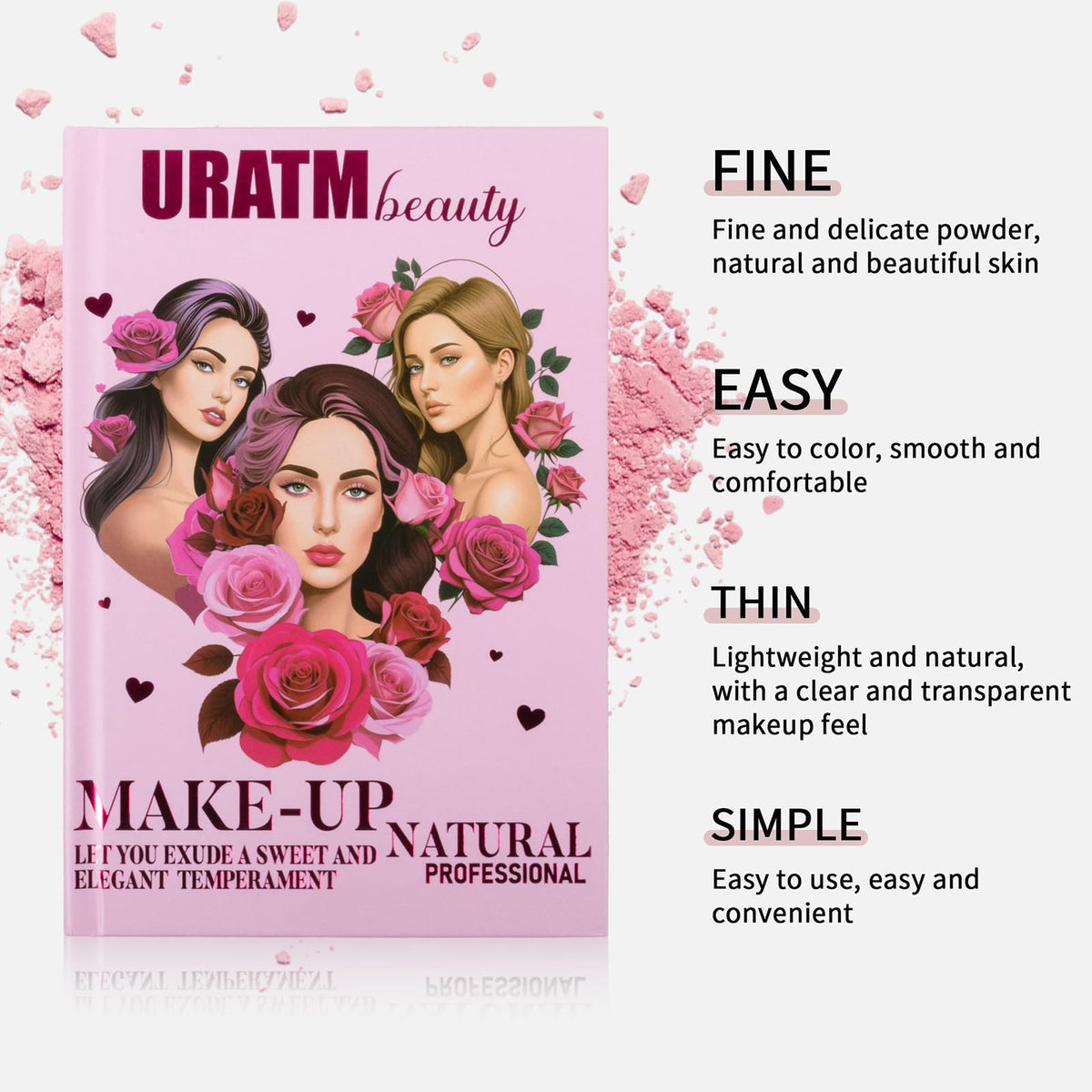 RoseFlower Make Up Set, Eyeshadow Blush Highlighter Contour Kit